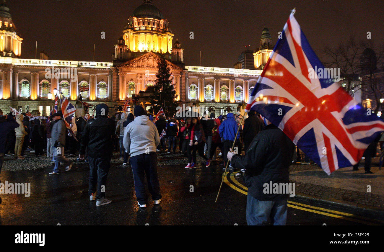 Union Flag protests Stock Photo Alamy