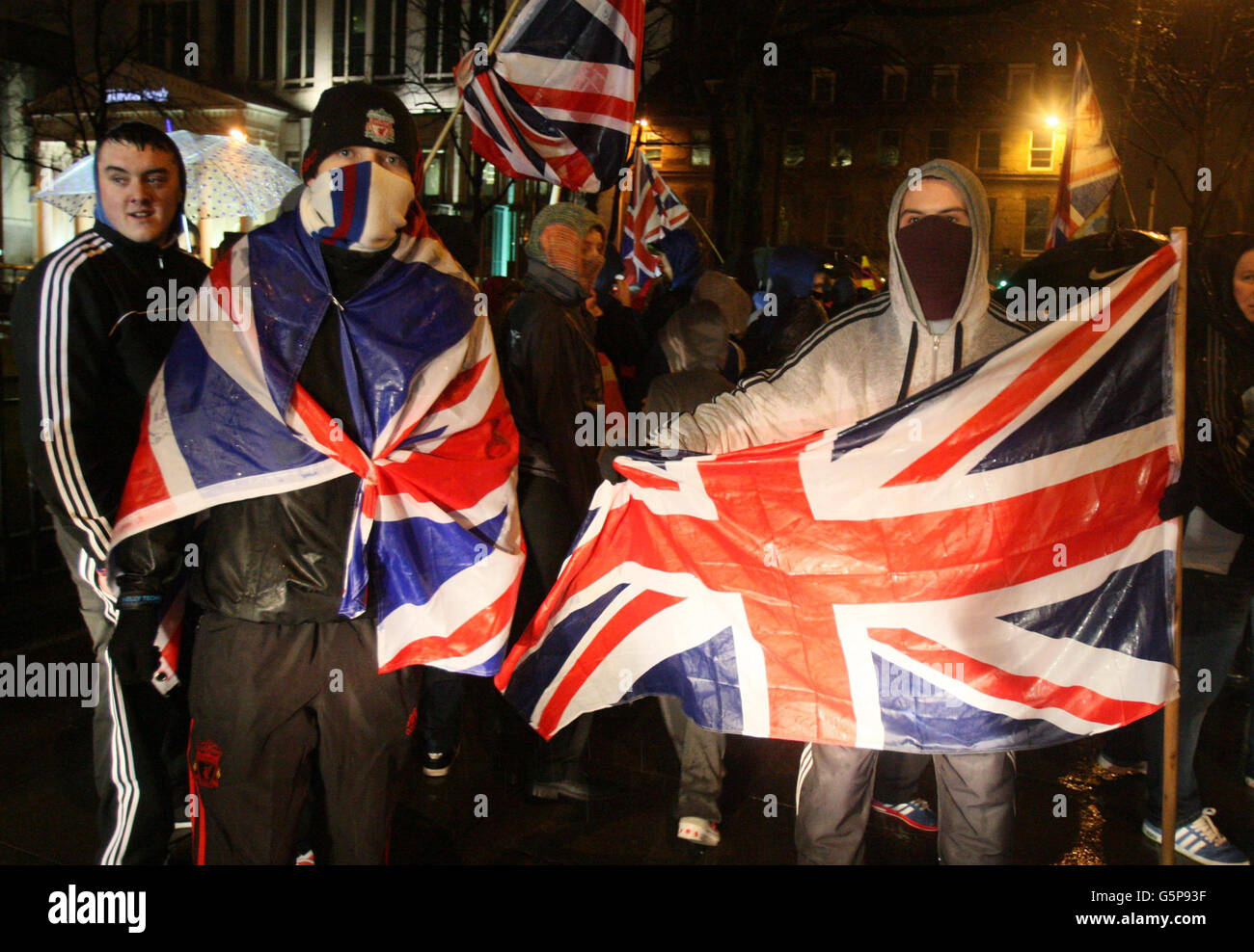 Union Flag protests Stock Photo - Alamy