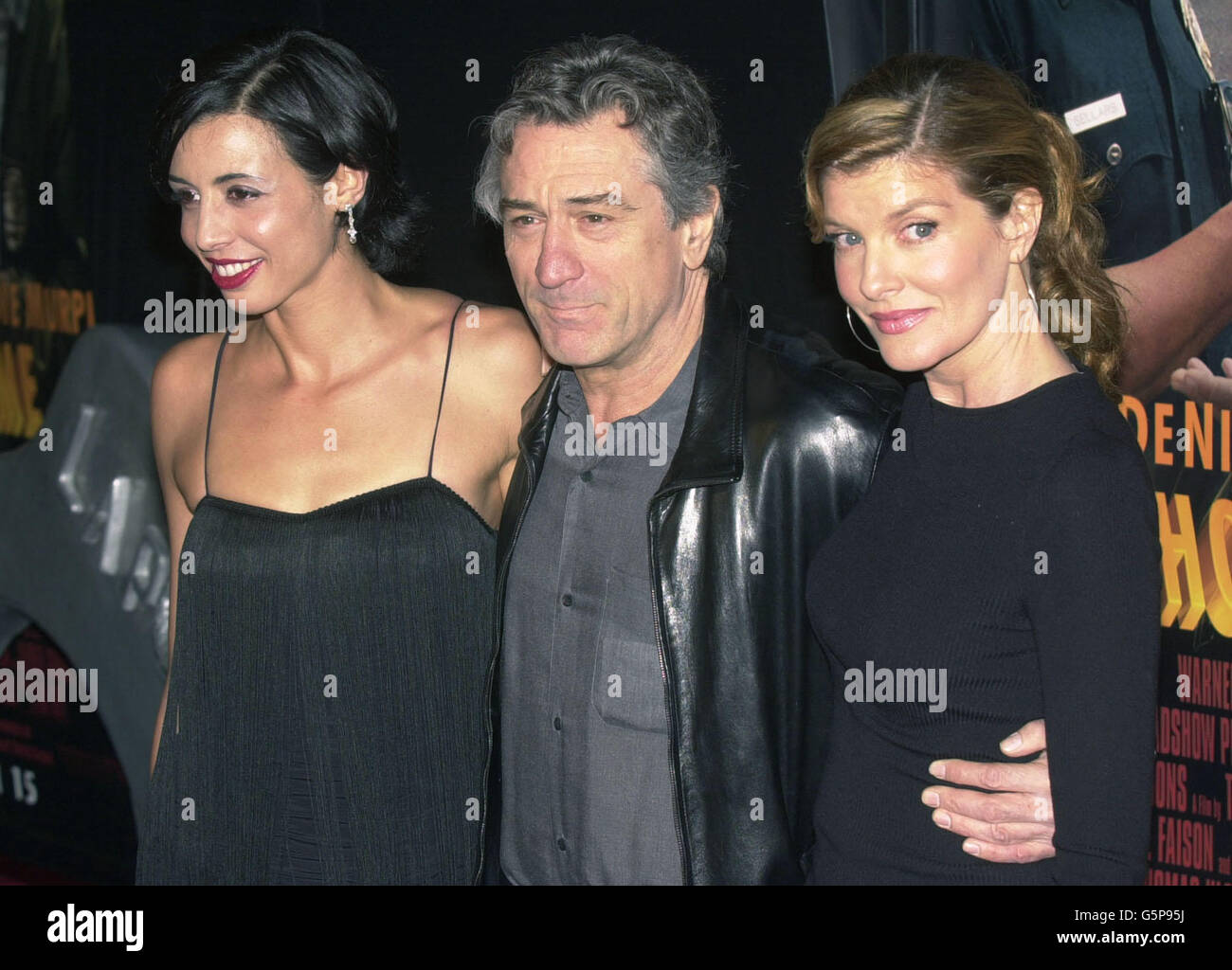 Robert De Niro With Daughter Drena De Niro Left Who Also Stars In The Movie And Rene Russo Arrive To The Premiere Of Showtime At The Grauman S Chinese Theatre In Hollywood Stock Photo