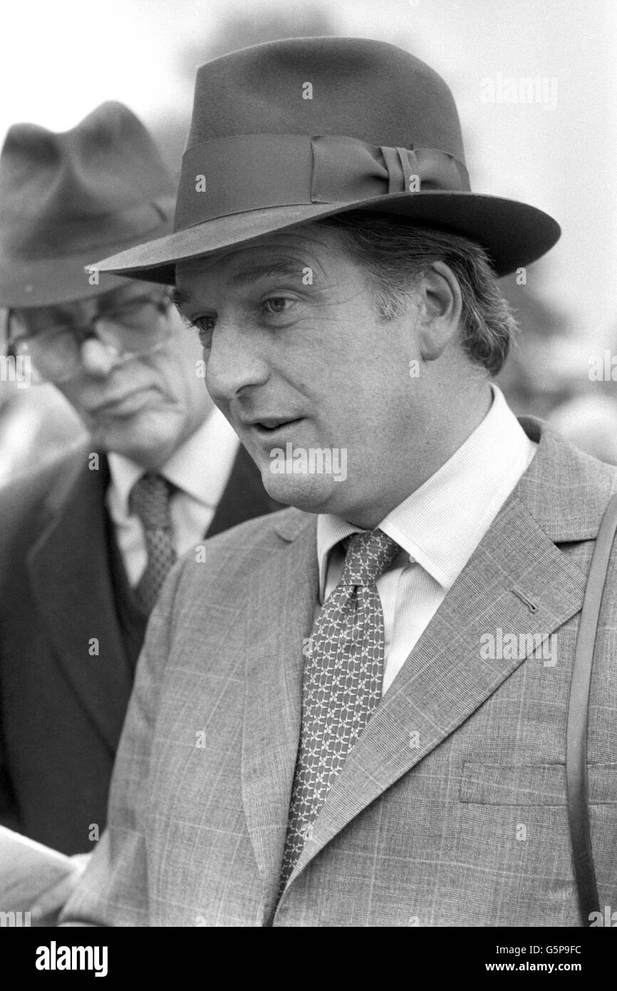 Newmarket trainer Jeremy Hindley, who began as an amateur jockey and was granted his first trainer's licence in 1970. Stock Photo