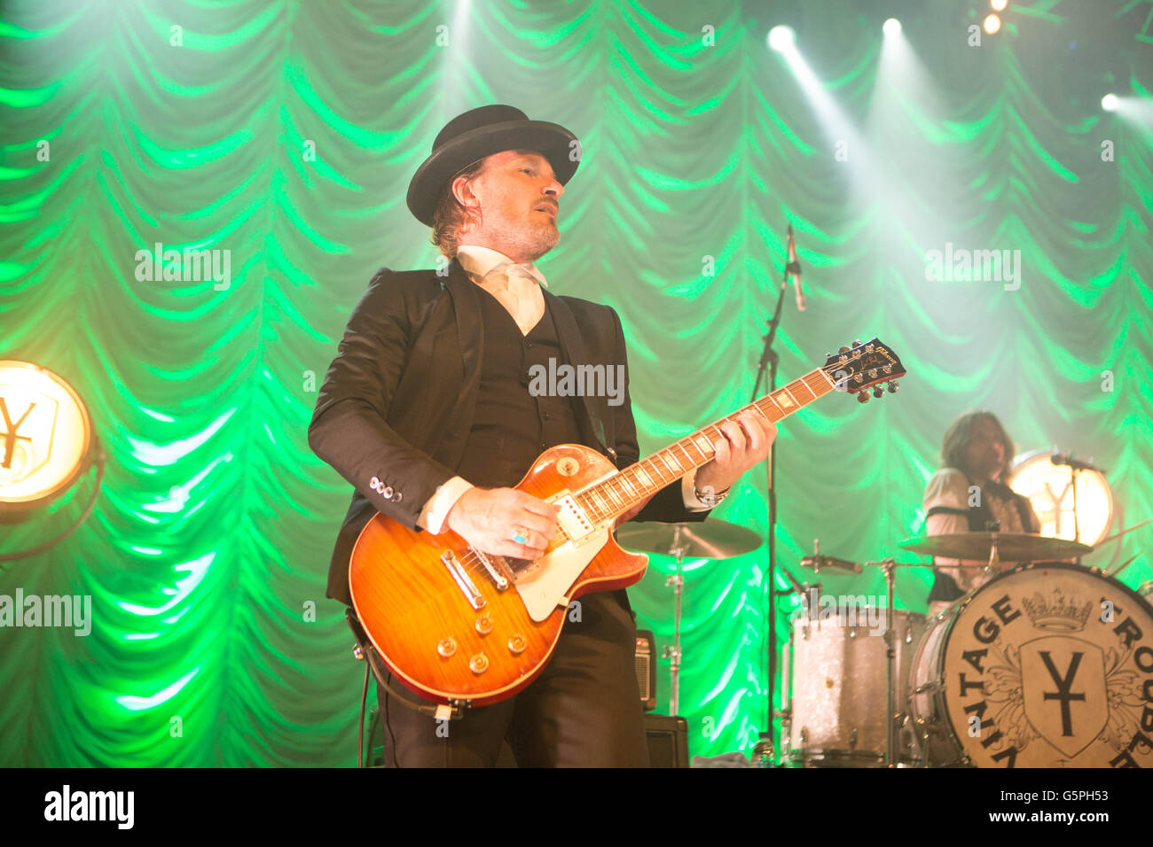 O2 Forum Kentish Town, Kentish Town, London, UK, 22nd June 2016, Vintage Trouble at the O2 Forum Kentish Town, Nalle Colt of Vintage Trouble, Vintage Trouble on their 1 Hopeful Road tour in Kentish Town, London. Credit:  Richard Soans/Alamy Live News Stock Photo