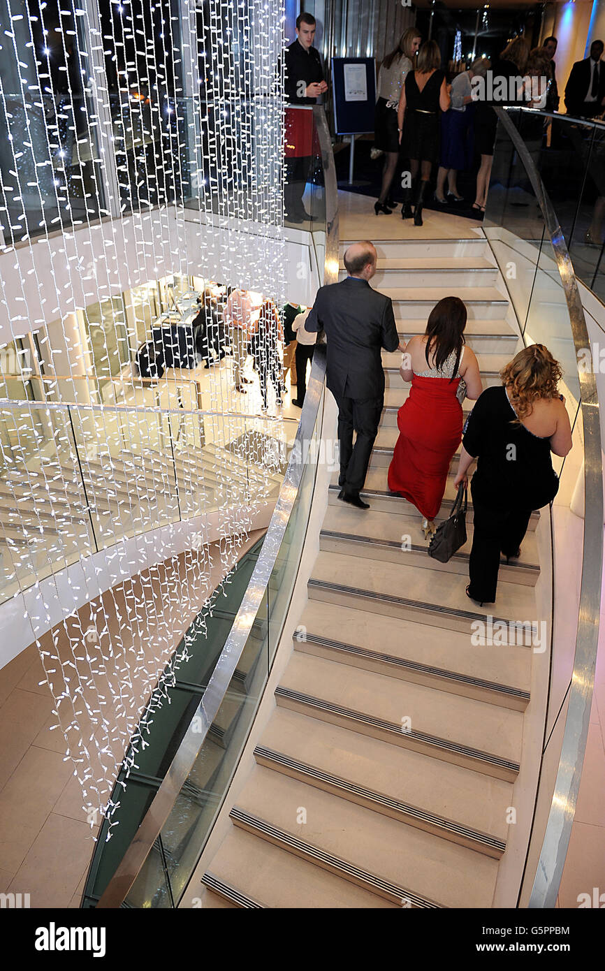 'Diamonds on the Downs' Christmas Party Epsom Racecourse Stock Photo