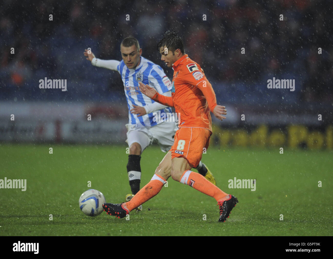 Blackpools filipe tiago gomes right in action hi-res stock photography ...