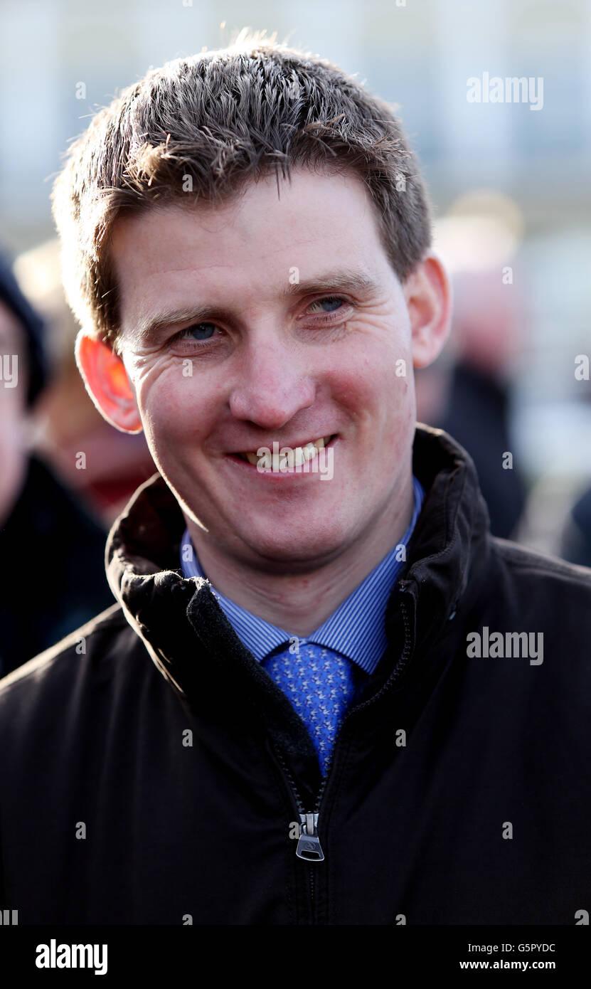 Horse Racing - Ludlow Racecourse. Trainer Neil Mulholland at Ludlow Racecourse. Stock Photo