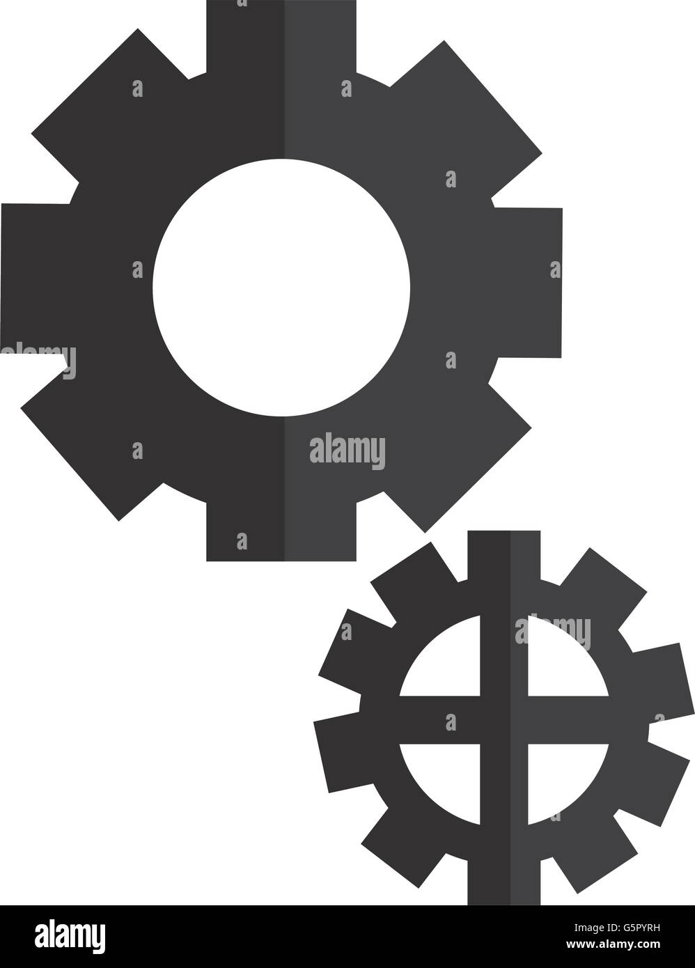 two simple gears Stock Vector Image & Art - Alamy