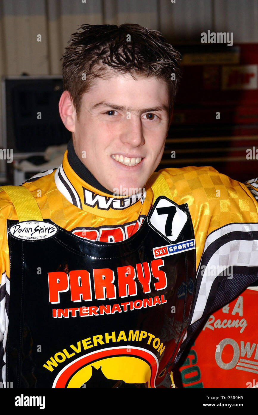 Speedway rider Chris Neath ISSUED ON BEHALF OF WOLVERHAMPTON SPEEDWAY FREE USE WHEN USED WITH SPEEDWAY COPY/REPORT. Pic by John Hipkiss. please credit. Stock Photo