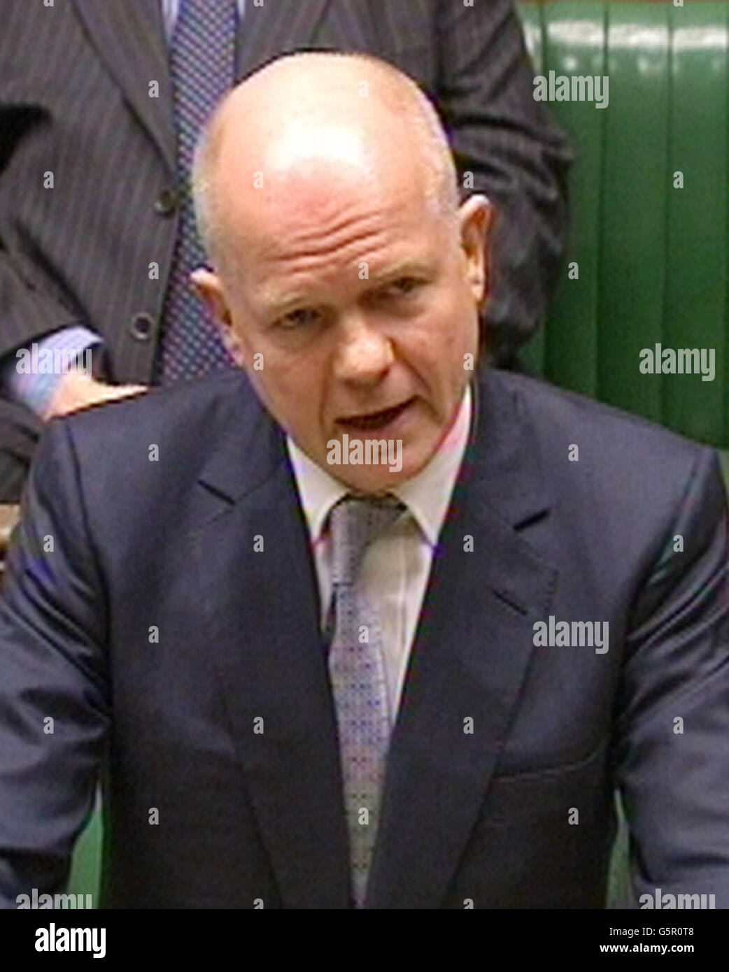 Syria situation statement. Foreign Secretary William Hague making a statement to the House of Commons on the ongoing situation in Syria. Stock Photo
