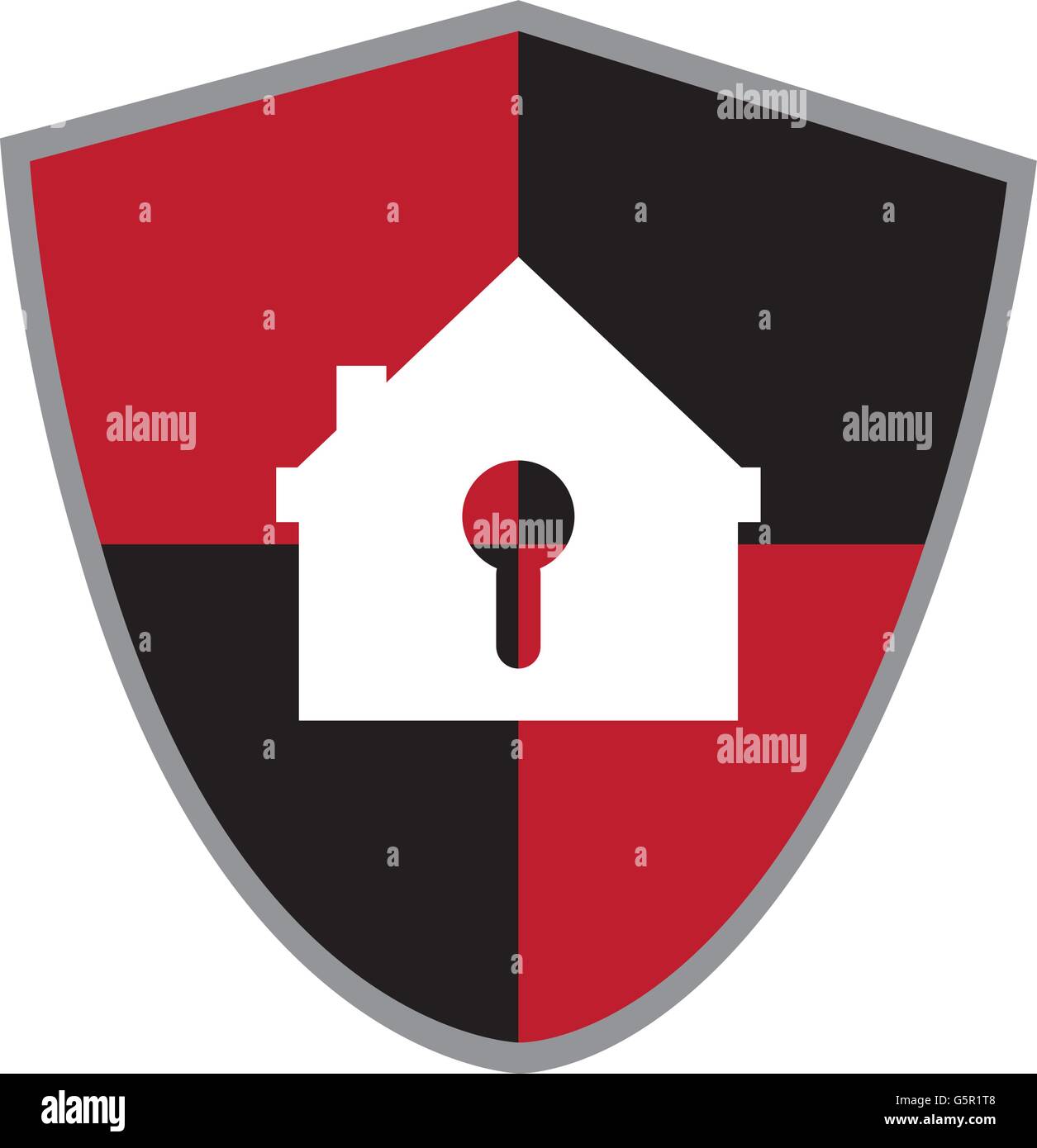 shield with safety lock Stock Vector Image & Art - Alamy