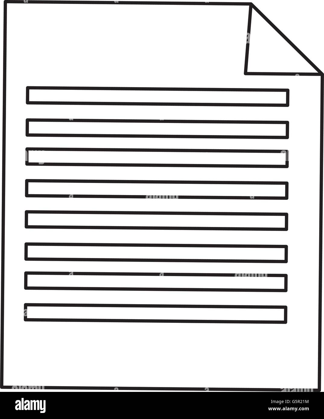 Sheet of paper with lines stock vector image art alamy