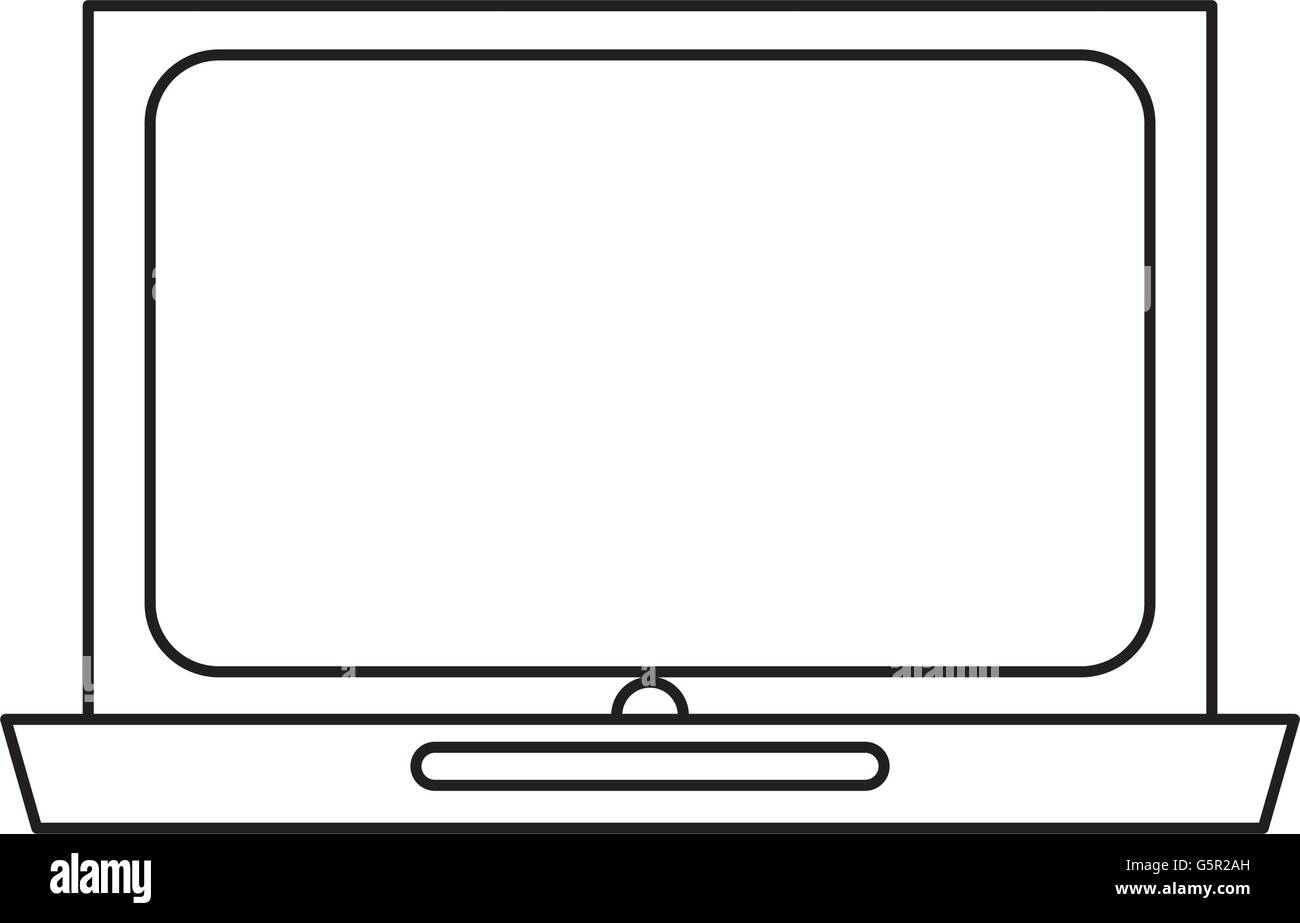black line laptop design Stock Vector Image & Art - Alamy