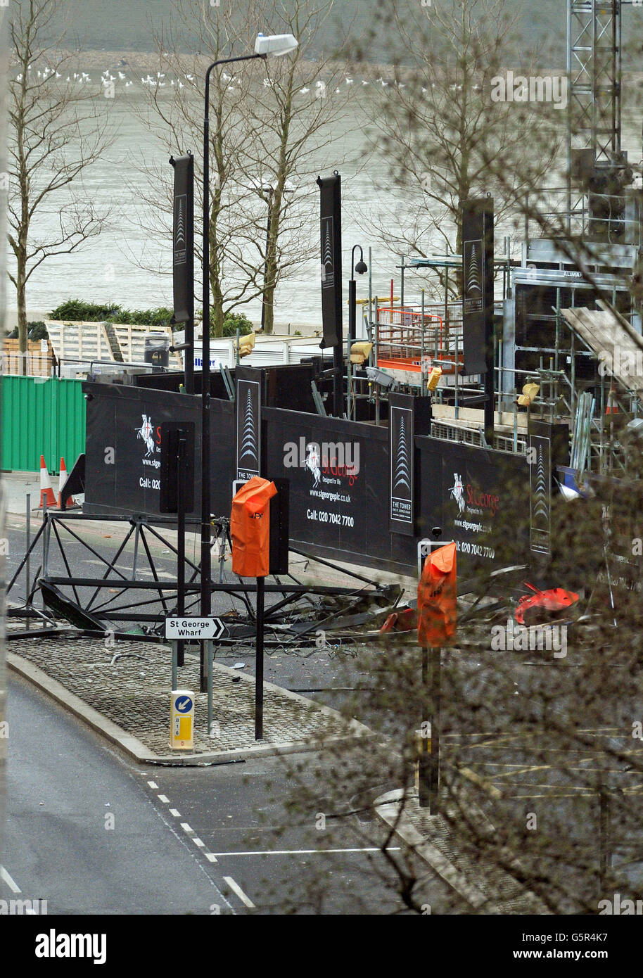 Helicopter crash in London Stock Photo Alamy