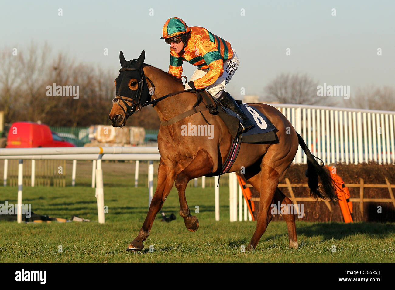 Horse Racing Doncaster Racecourse Stock Photo Alamy