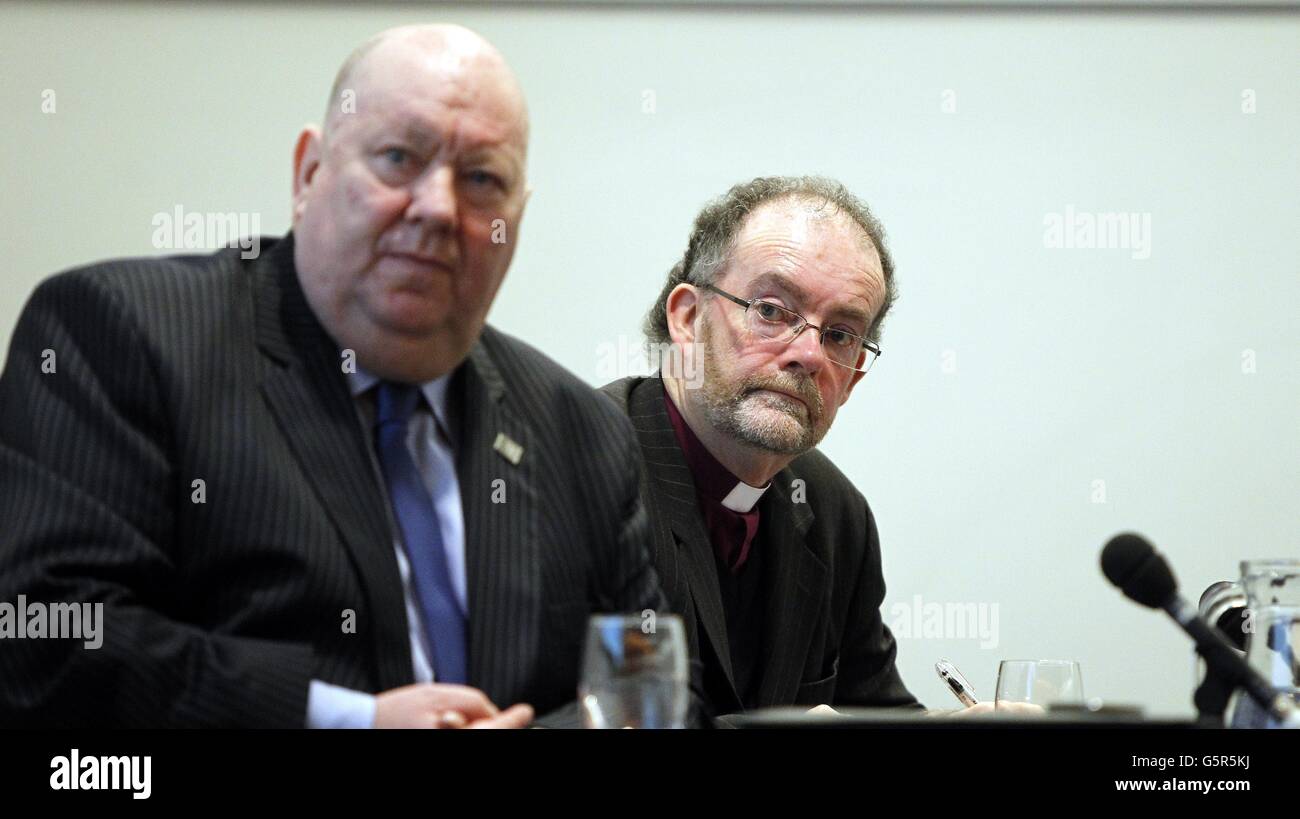 Liverpool Lord Mayor Joe Anderson and The Bishop of Liverpool James Jones attend The Come Together conference held at Liverpool's Arena Convention Centre. Stock Photo