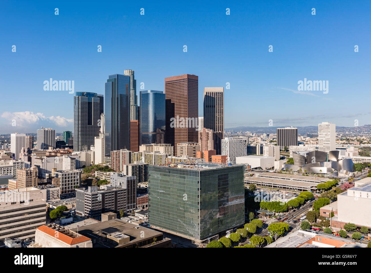 Many skyscrapers in downtown Los Angeles, California Stock Photo Alamy