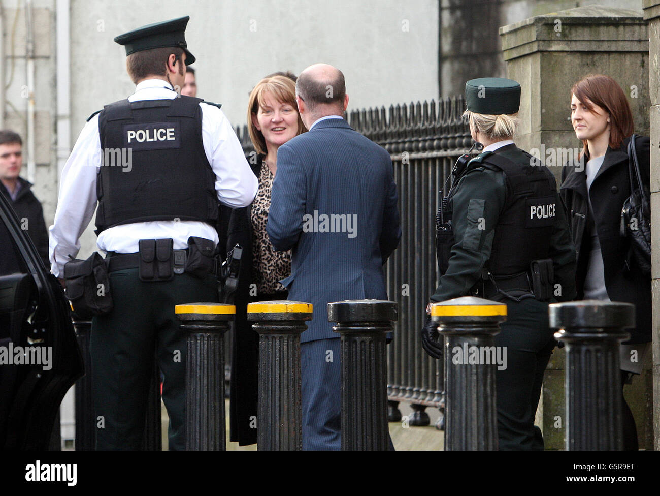 Eilish Hackett Left Mother Of Sean Hackett With Her Daughter Aileen Leave Omagh Magistrates
