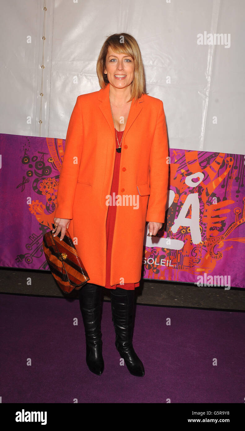 Fay Ripley arrives at the opening night of the Cirque de Soleil's new ...