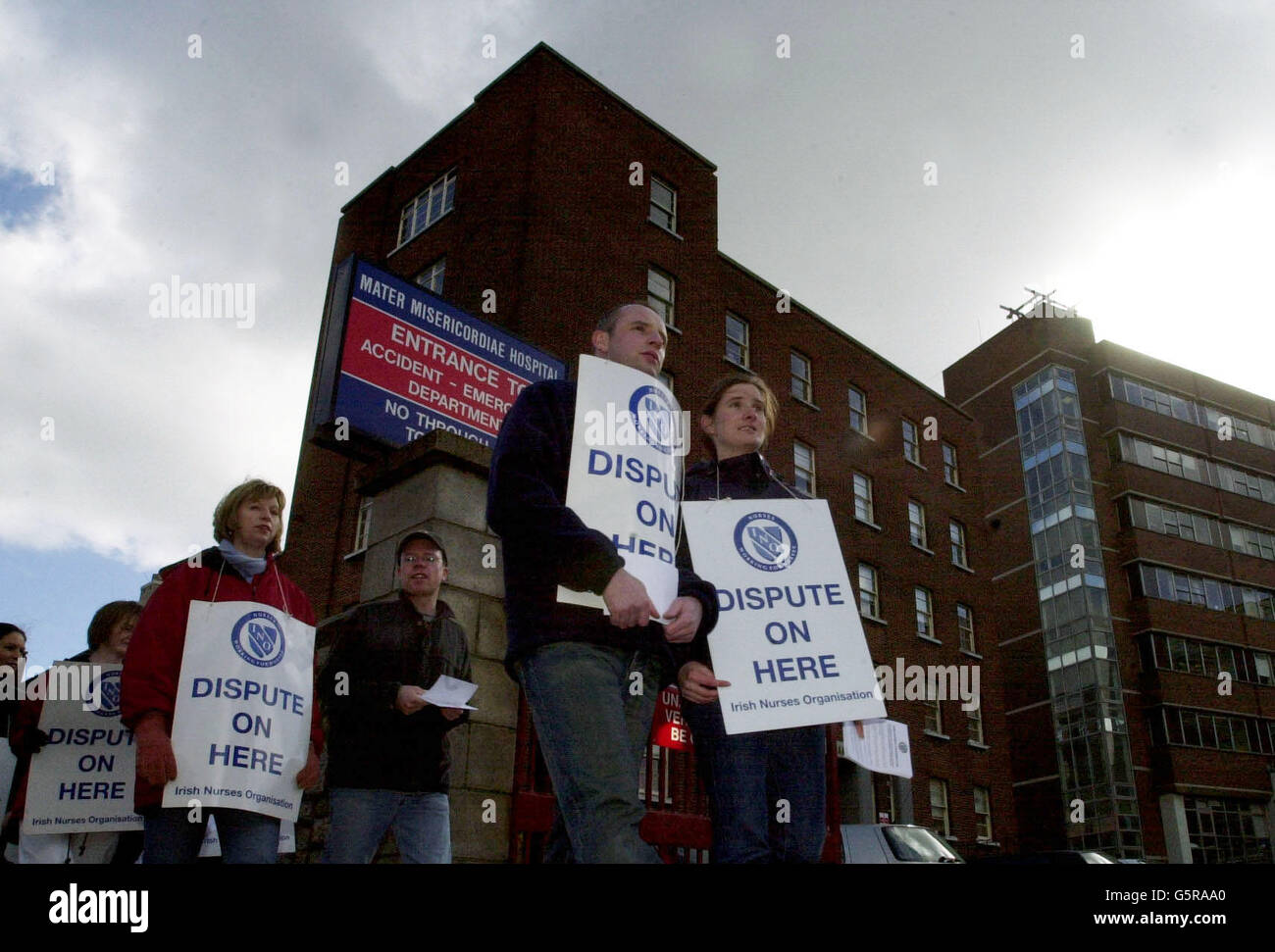 Nurses strike in Dublin Stock Photo