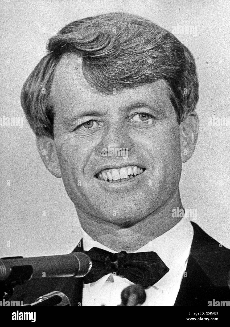 5th JUNE: On this day in 1968 US Senator Robert Kennedy, brother of former president John F Kennedy, was shot by a Jordanian-born immigrant in Los Angeles whilst he was campaigning for presidential nomination. US Senator Robert Kennedy. June 1968. Stock Photo