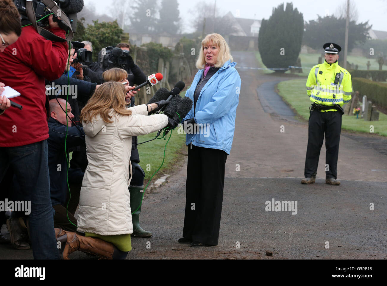 Sandra Brown at Old Monkland Cemetery in Coatbridge, where police