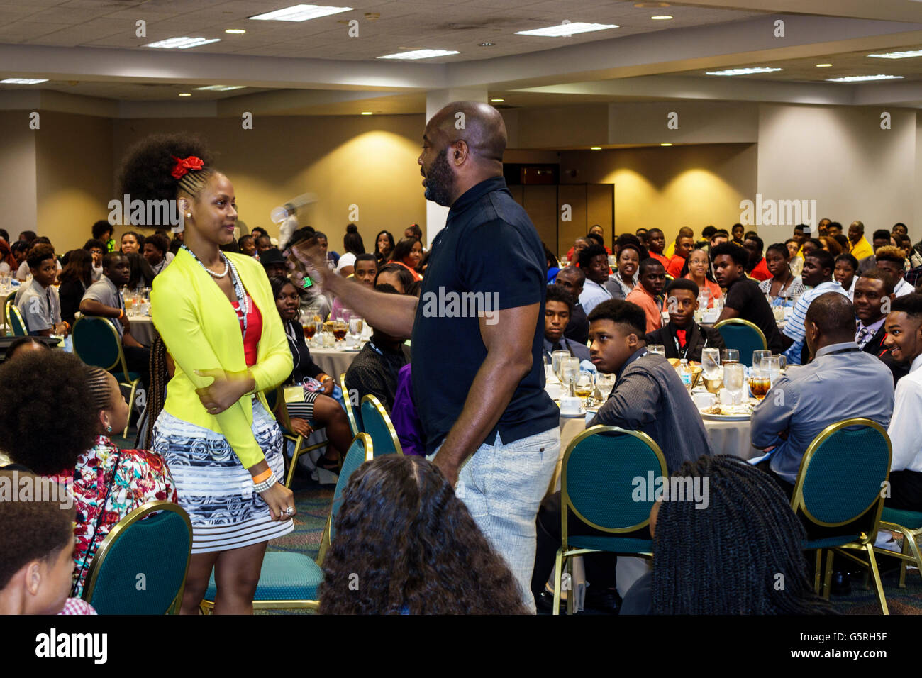 Miami Florida,Hyatt,hotel hotels lodging inn motel motels,lodging,National Preventing Crime in the Black Community Conference,Black Blacks African Afr Stock Photo