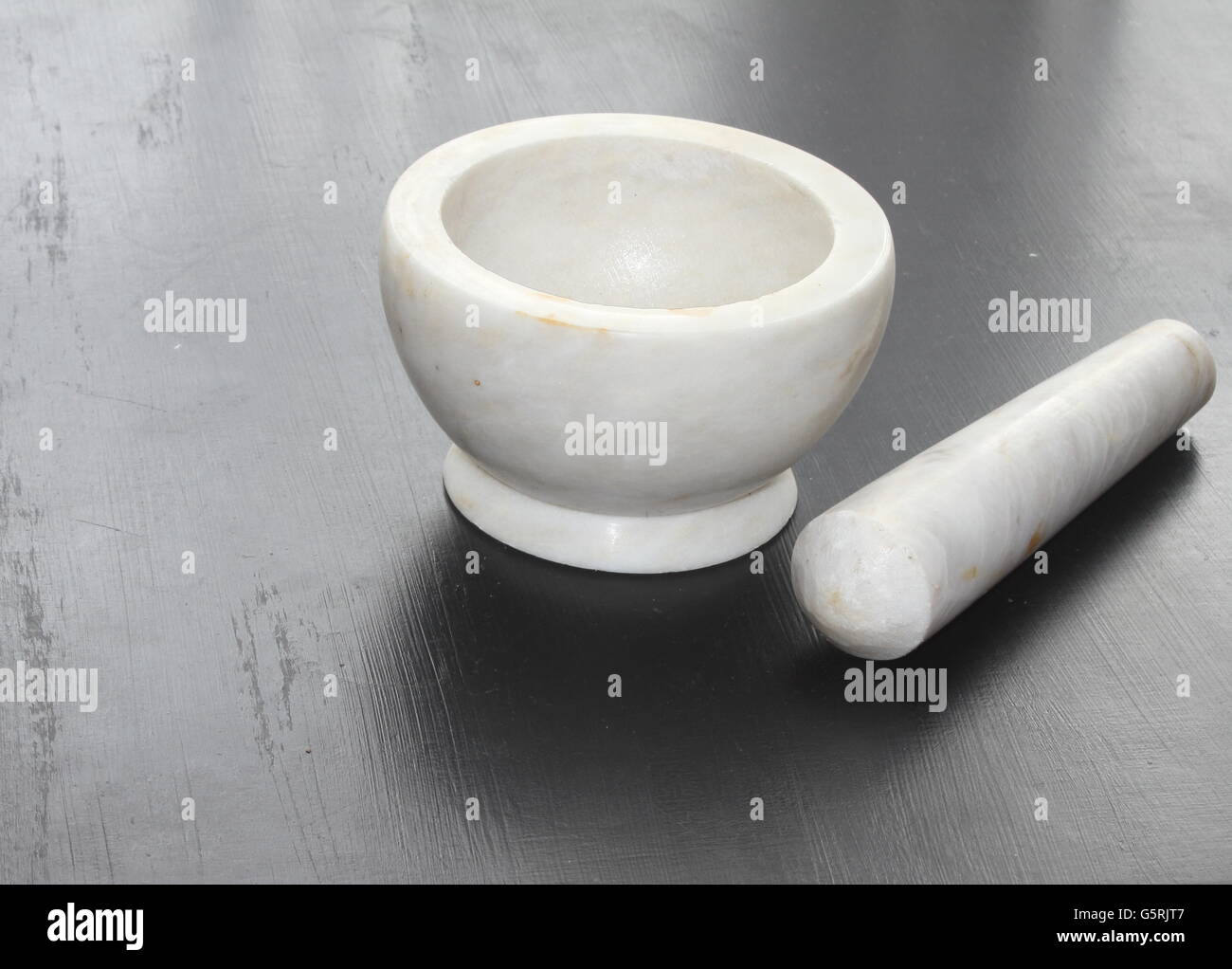 Marble mortar and pestle Stock Photo Alamy