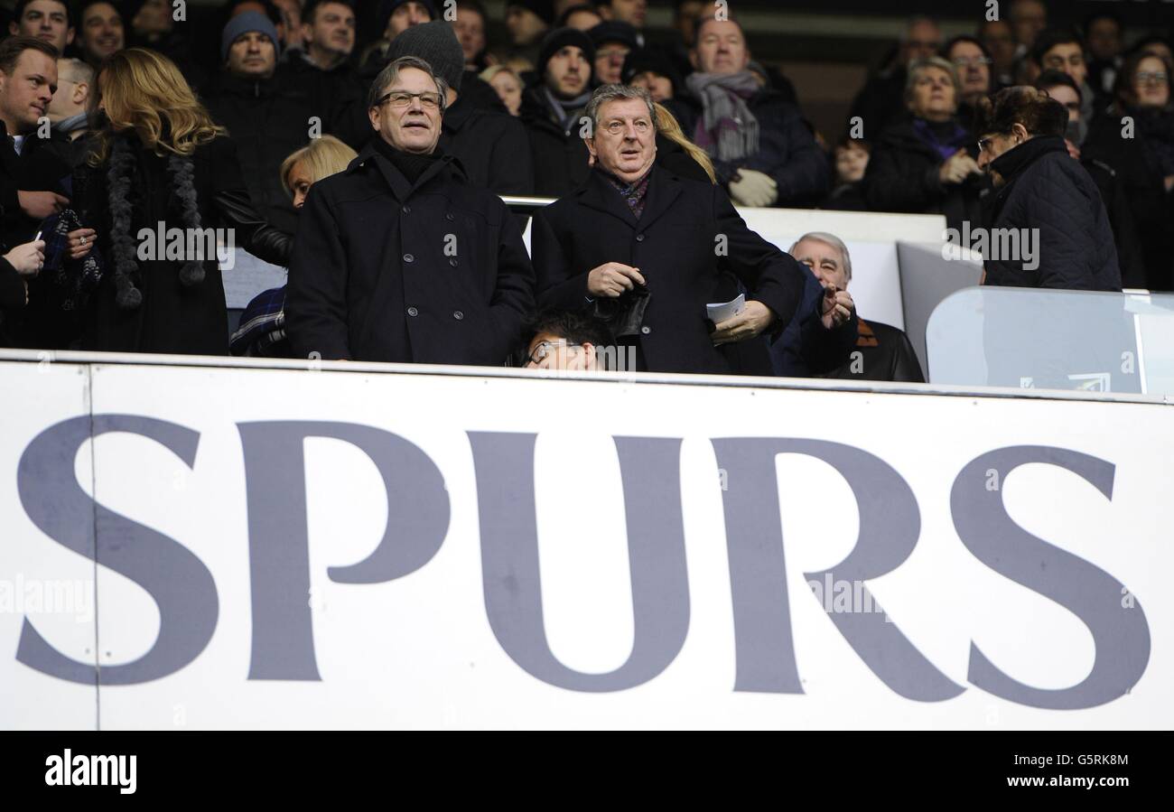Soccer - Barclays Premier League - Tottenham Hotspur v Newcastle United - White Hart Lane. England manager Roy Hodgson (right) during the Barclays Premier League match at White Hart Lane, London. Stock Photo