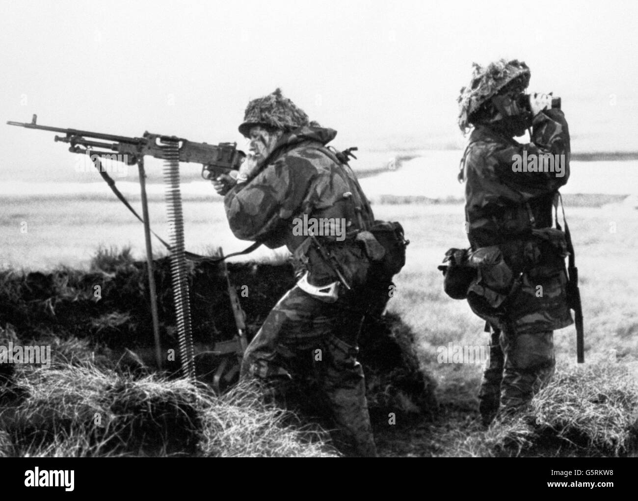 Soldiers on air defence duty bluff cove on falkland islands hires