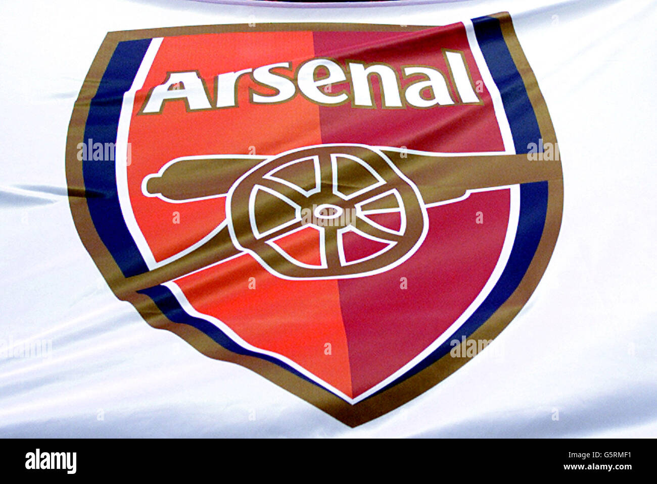 Arsenal show off new club crest. Stock Photo