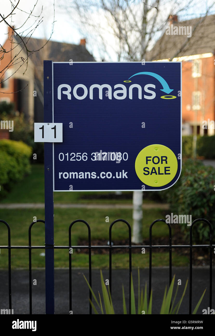 Housing homes sign signage romans ampics hires stock photography and