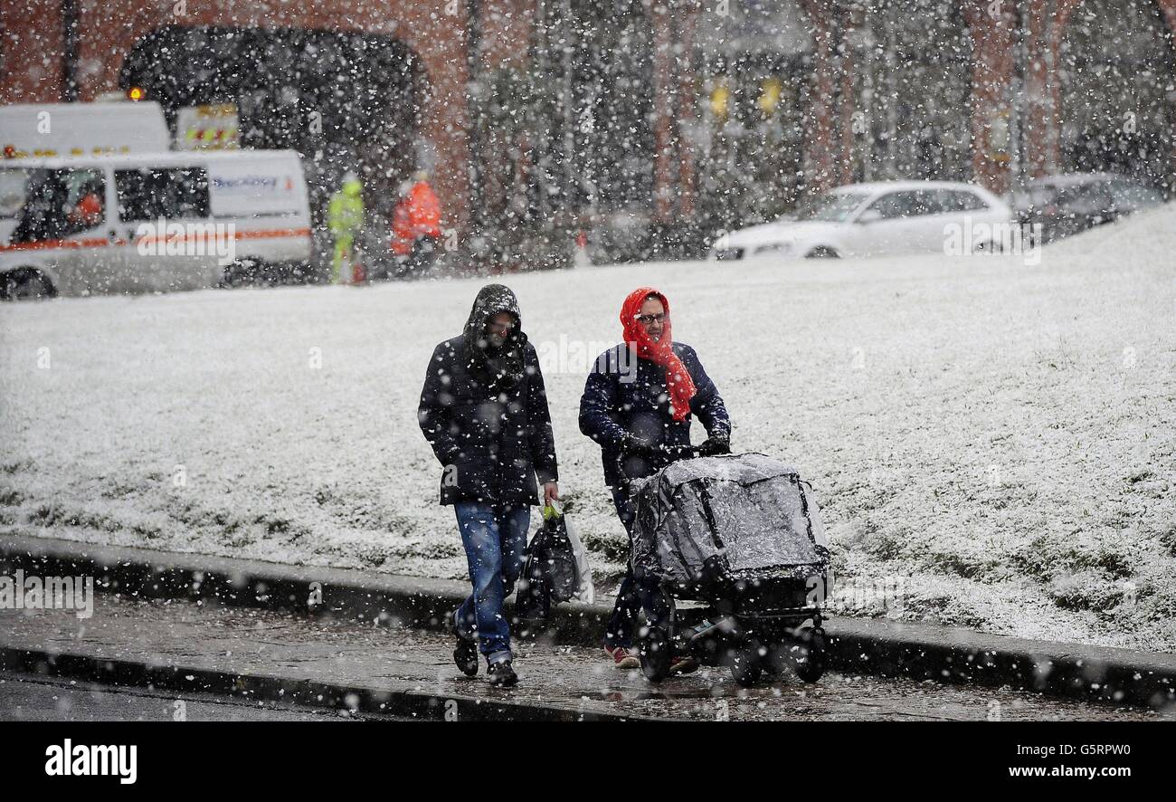 Winter Weather January 14th Stock Photo Alamy