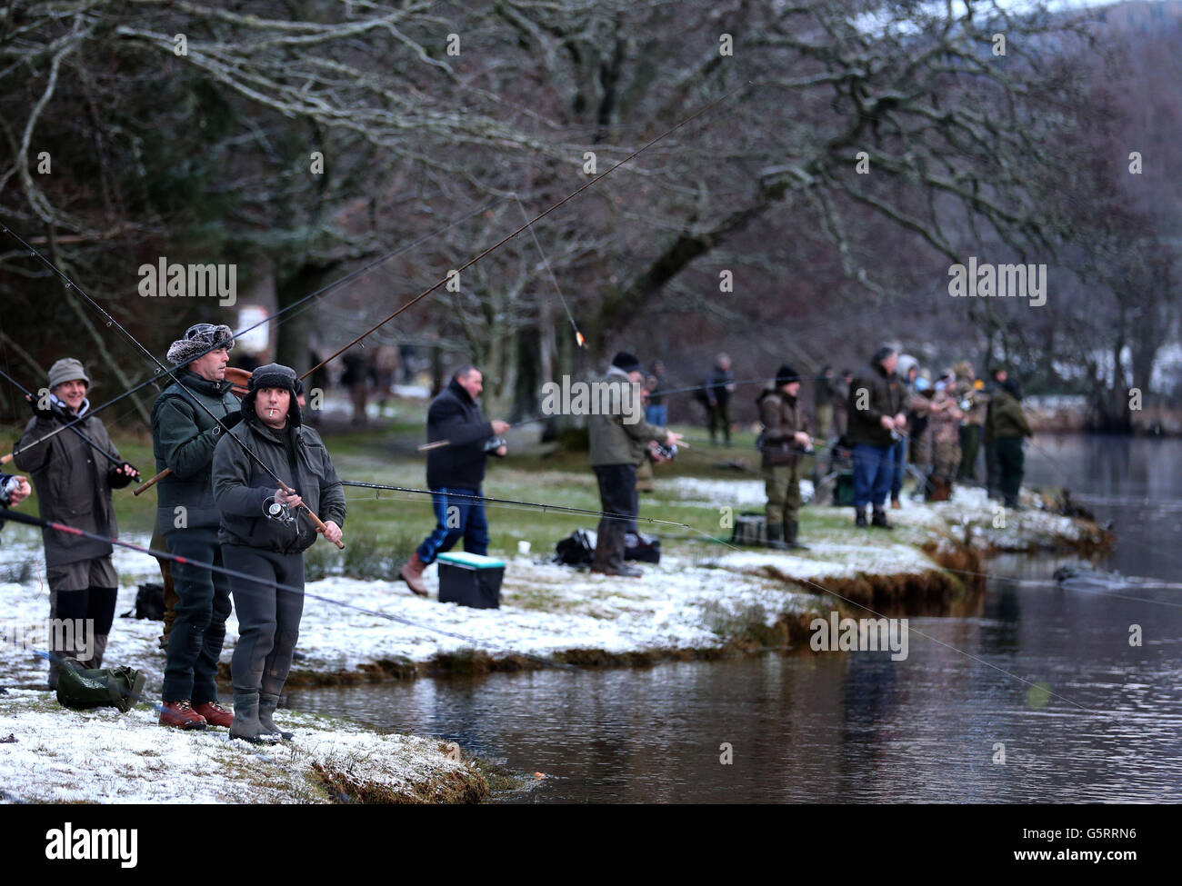 Salmon fishing season Stock Photo Alamy