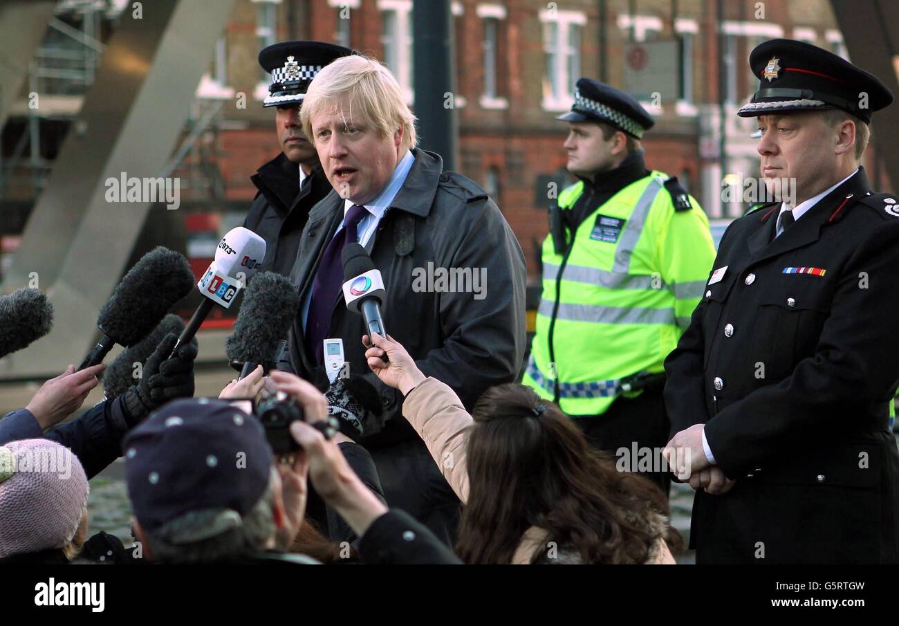 Helicopter crash in London Stock Photo Alamy