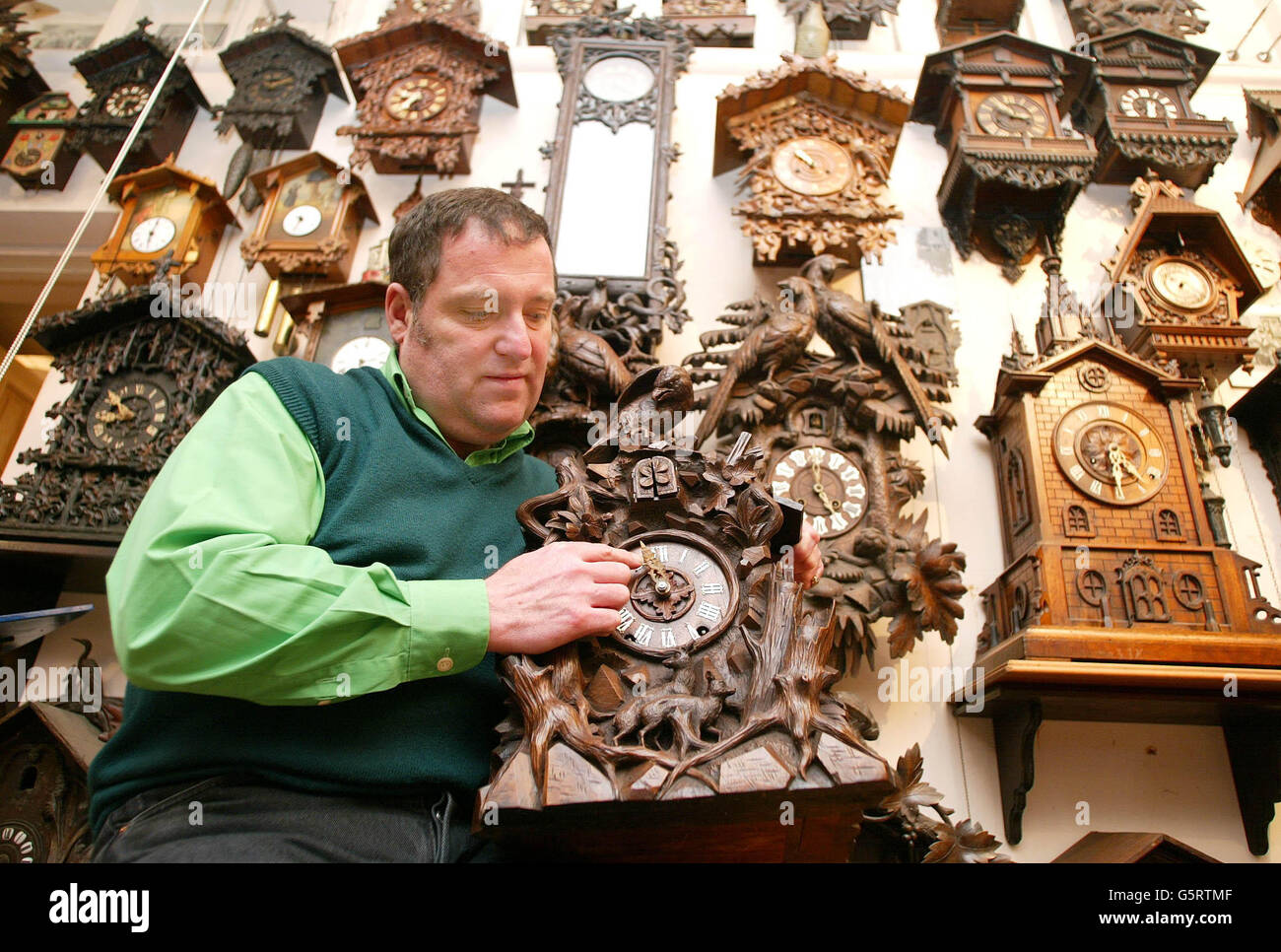 At the cuckoo clock museum in tabley hires stock photography and