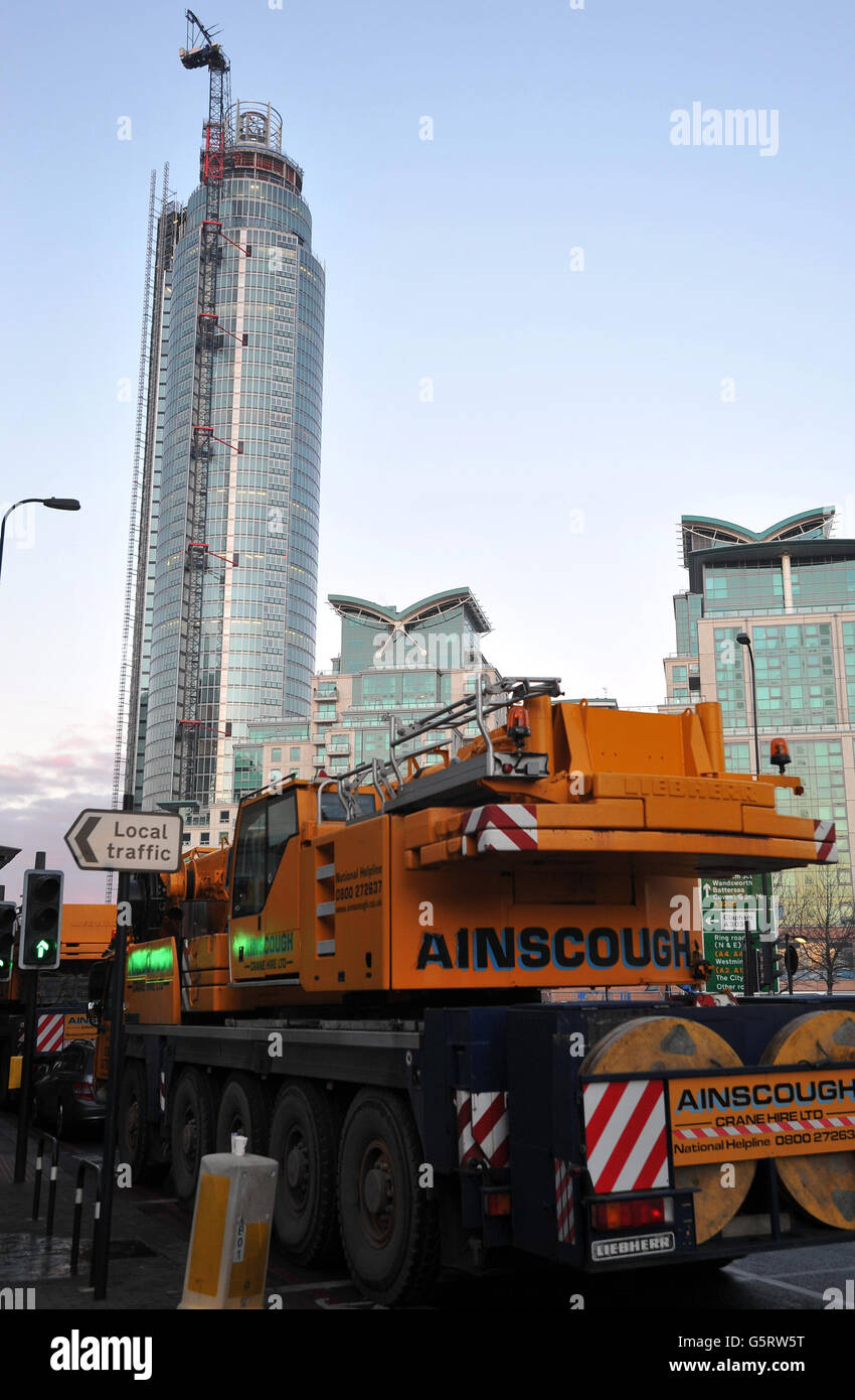 Helicopter crash in London Stock Photo Alamy