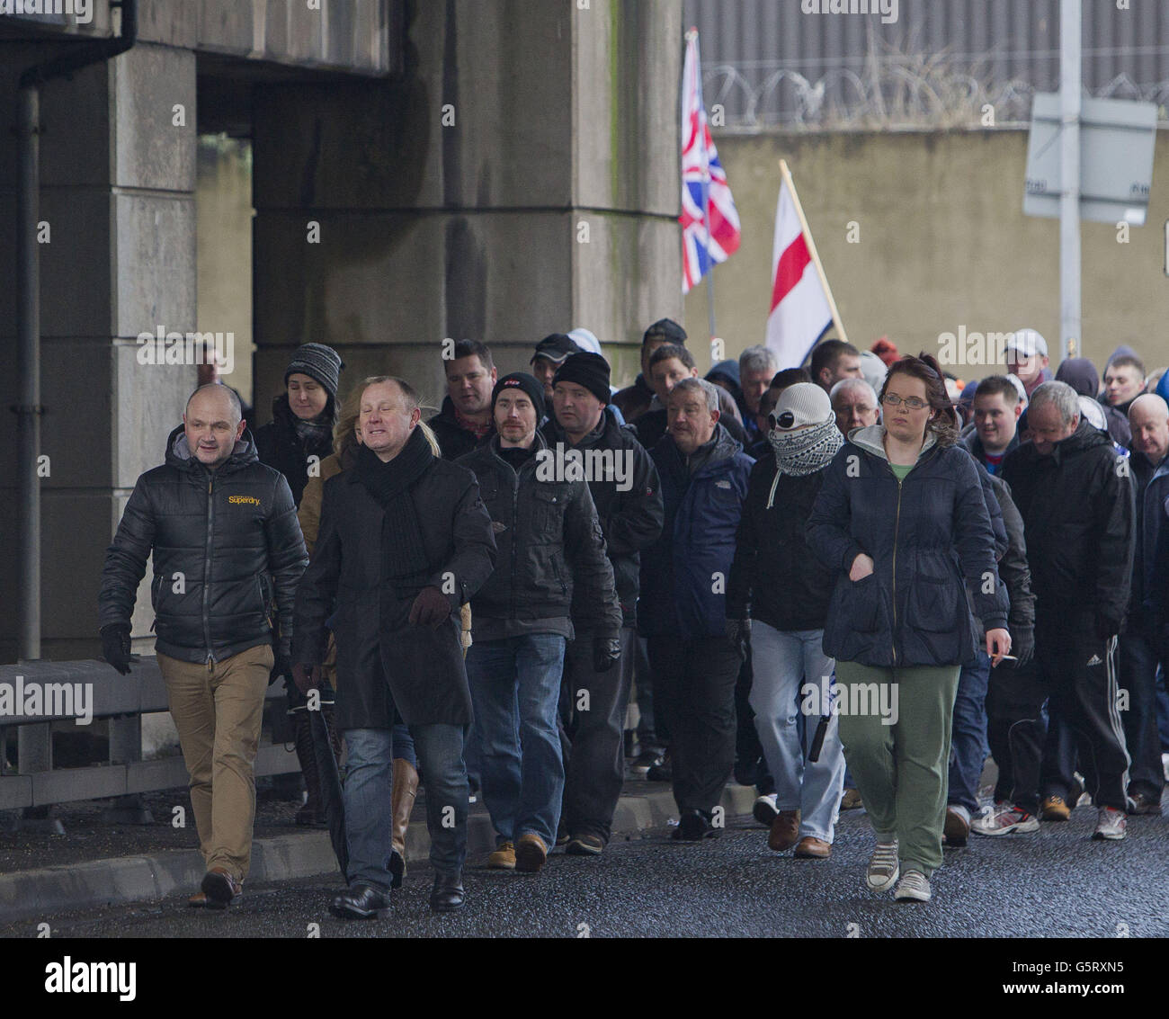 Union Flag protests Stock Photo Alamy