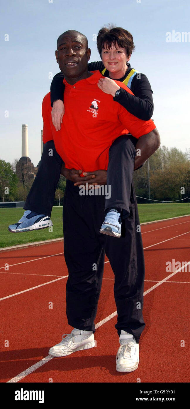 Bruno/Blethyn London Marathon charity Stock Photo