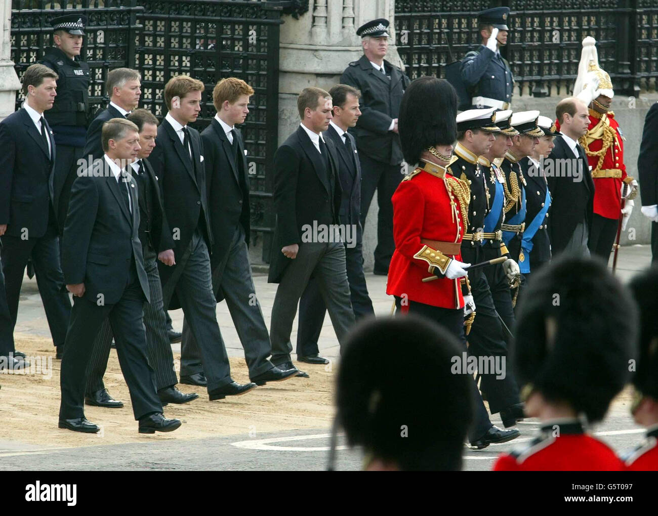 Queen Mother funeral Stock Photo