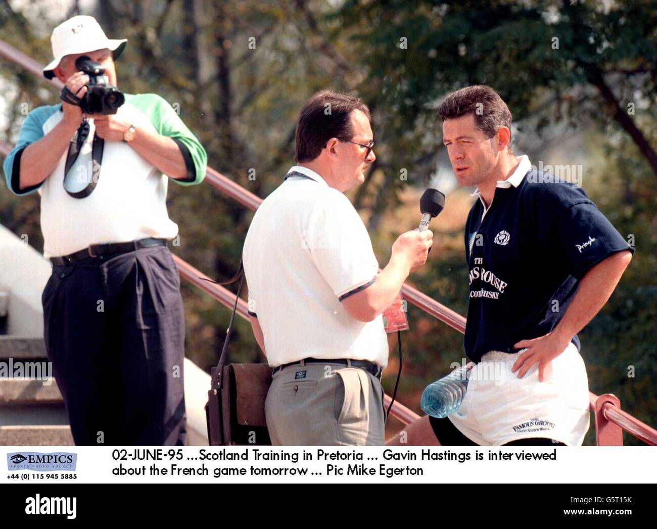 Rugby World Cup 1995 -Scotland Training in Pretoria Stock Photo