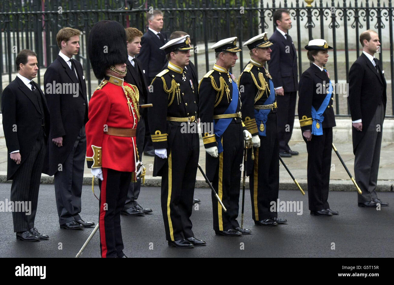 Queen Mother Funeral / Royal Family Stock Photo