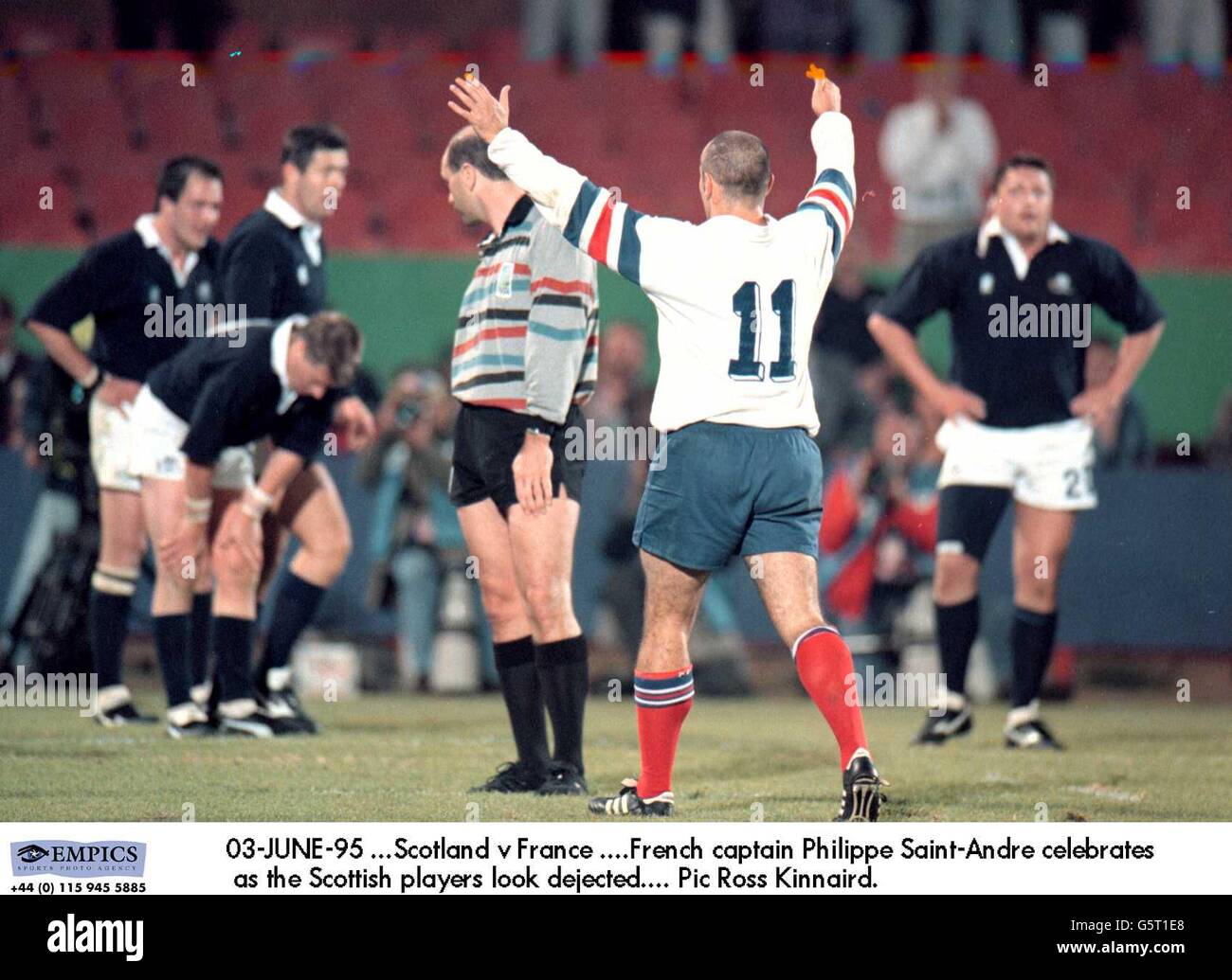 Rugby World Cup 1995 Scotland v France Stock Photo Alamy