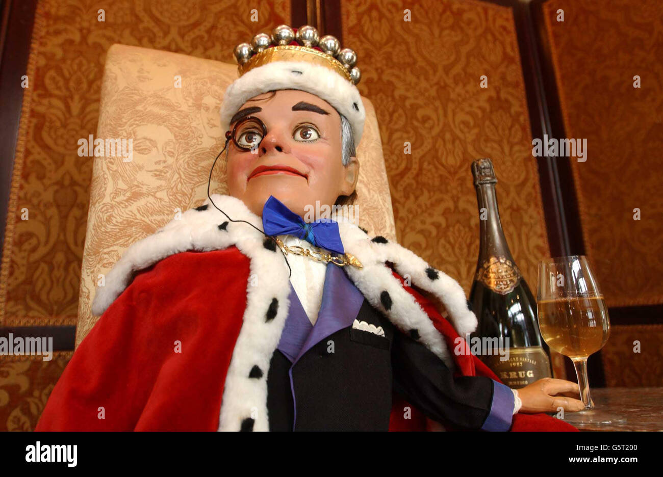 The Original Lord Charles ventriloquial doll made by Len Insull for Ray Alan (estimated price 5,500- 6,500) at a preview for the Bonhams Entertainment Auction that will take place on 17 April 2002 at Bonhams in Chelsea, London. Stock Photo
