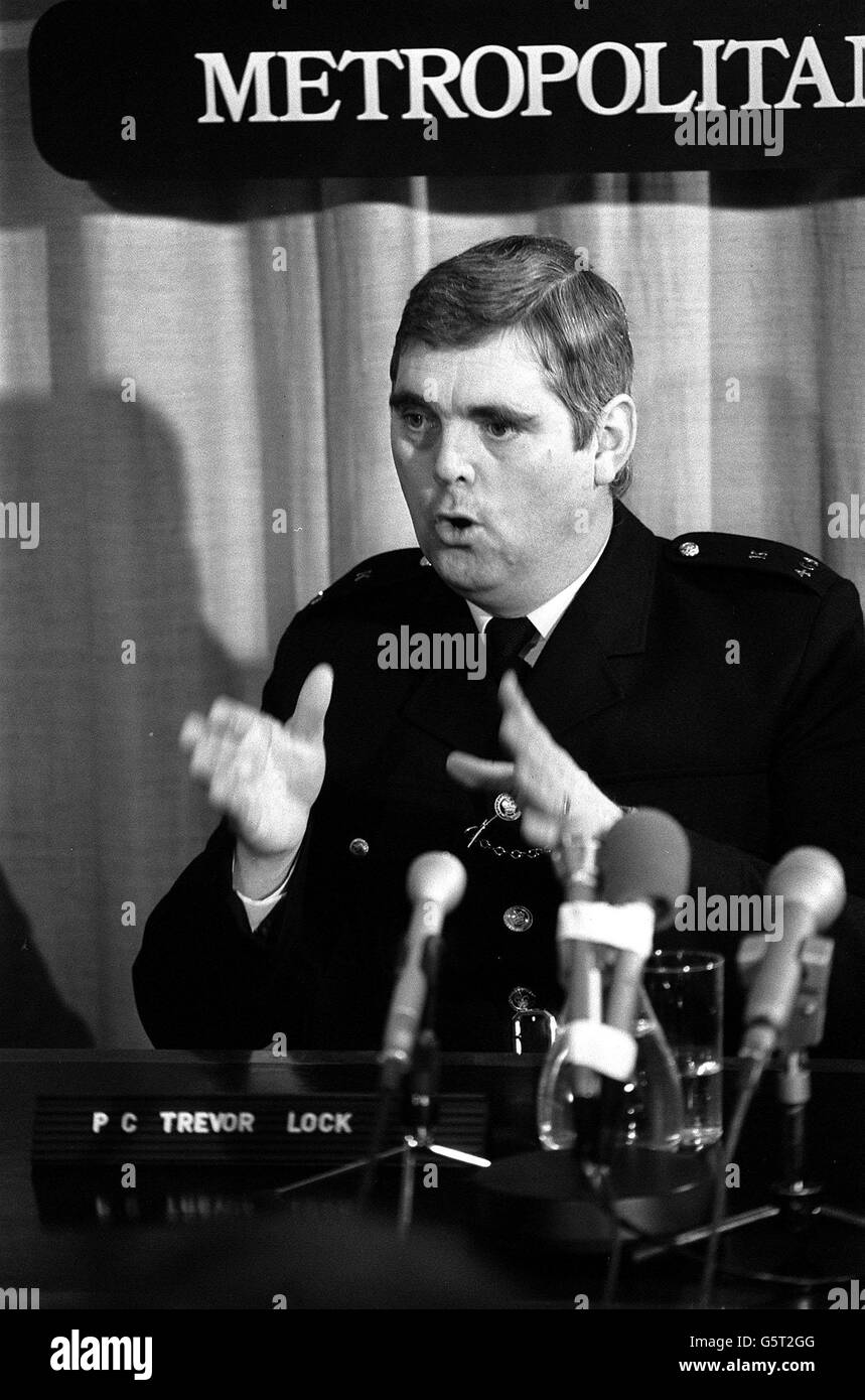 PC Trevor Lock, hero of the Iranian Embassy siege, at the Guildhall when receiving the Freedom of the City of London. Stock Photo