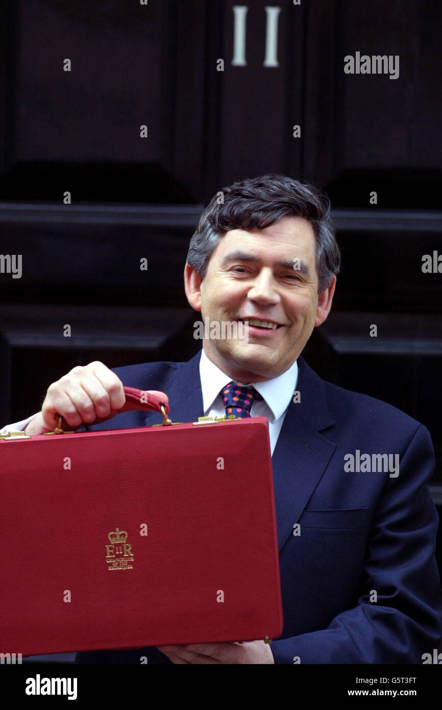 2002 Budget Gordon Brown Stock Photo