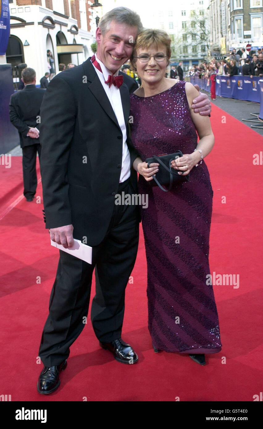 Actress Julie Walters arrives with her husband Grant Roffey at the British Academy Television Awards, at the Theatre Royal, Drury Lane in London. Stock Photo