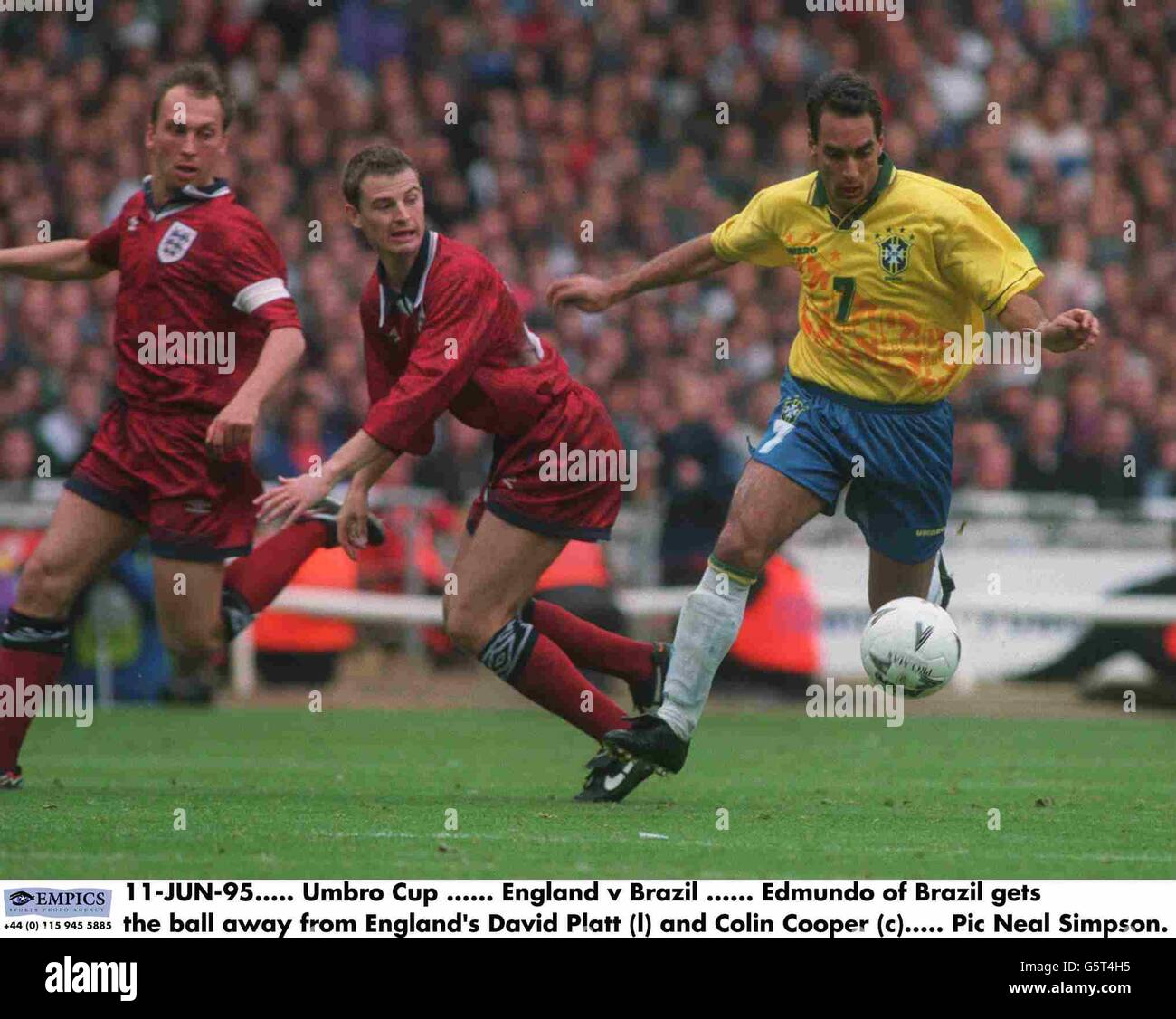 11-JUN-95. Umbro Cup  England v Brazil  Graeme