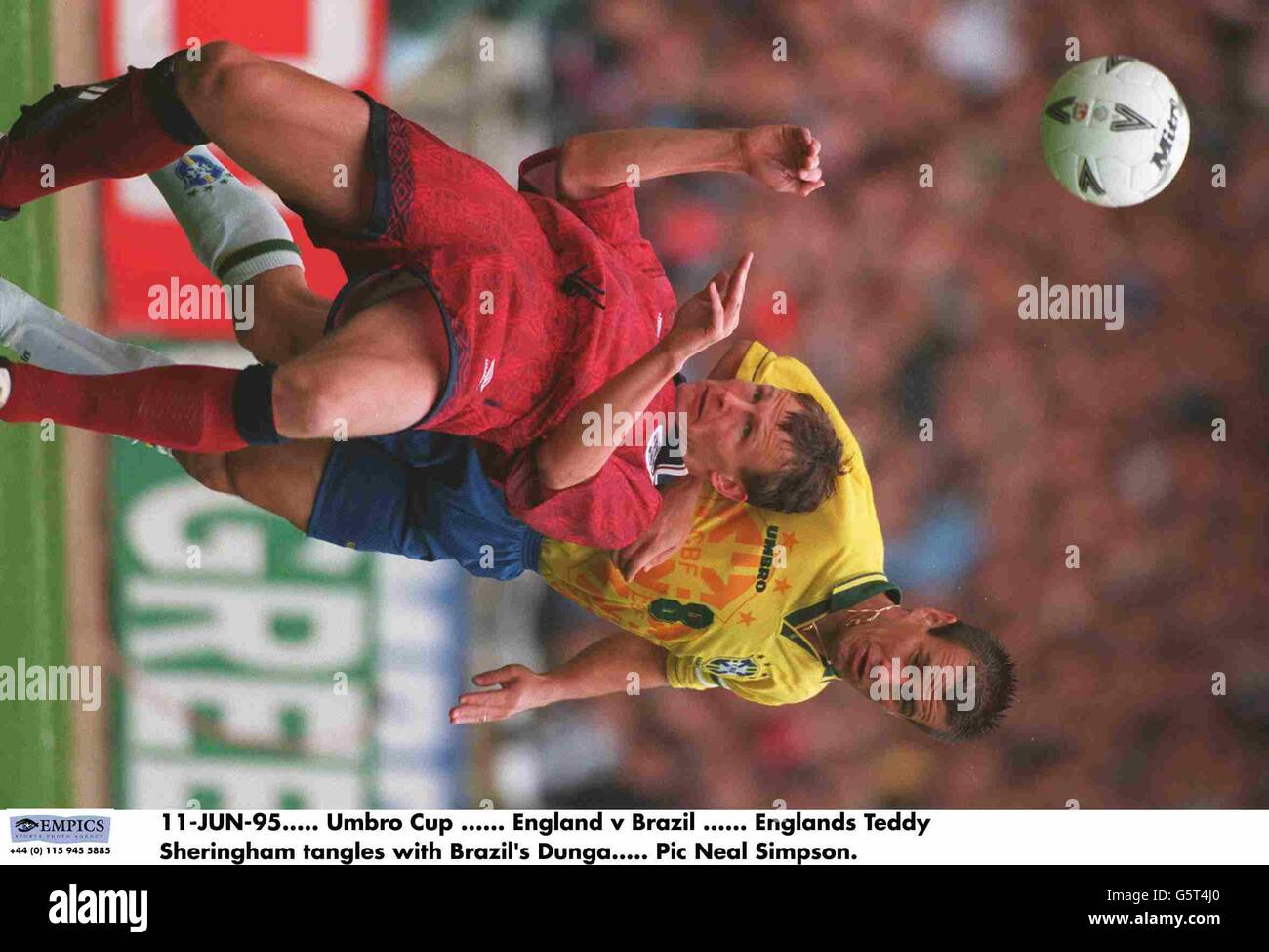 11-JUN-95. Umbro Cup  England v Brazil  Graeme Le Saux