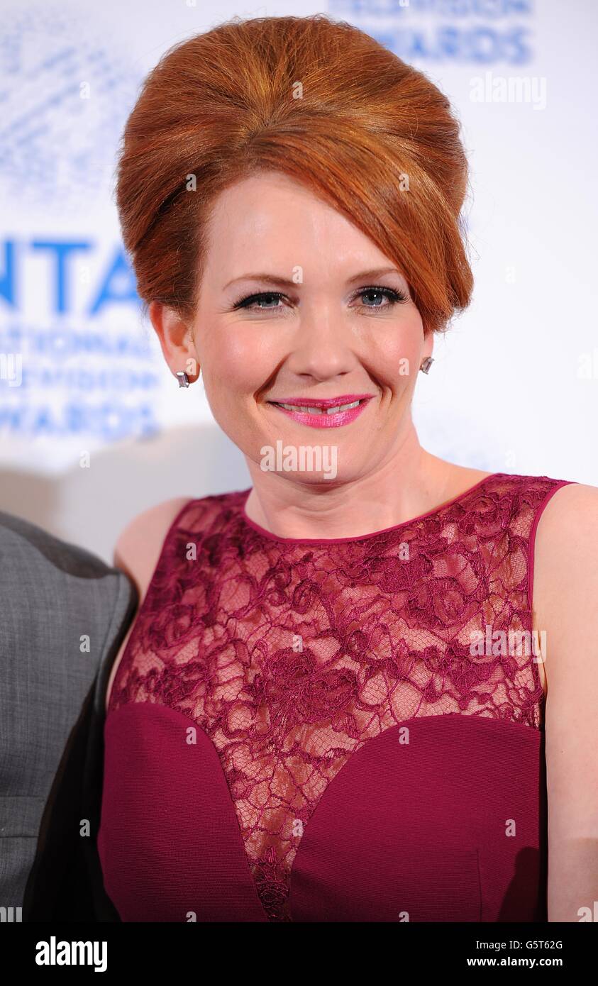 Jennie McAlpine in the press room at the 2013 National Television Awards at the O2 Arena, London. Stock Photo