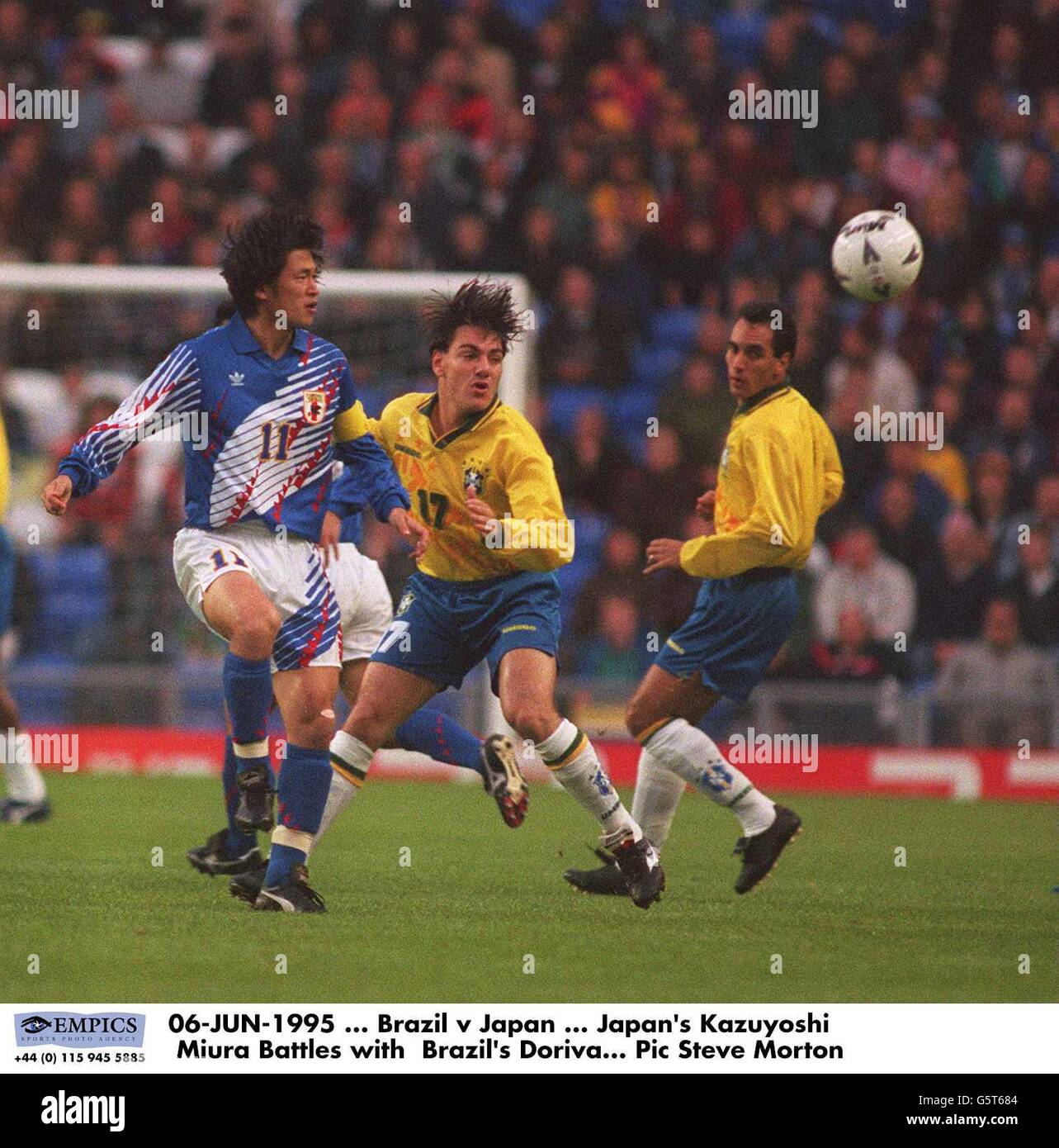 Soccer - UMBRO Cup - Brazil v Japan - Goodison Park, Liverpool Stock Photo  - Alamy