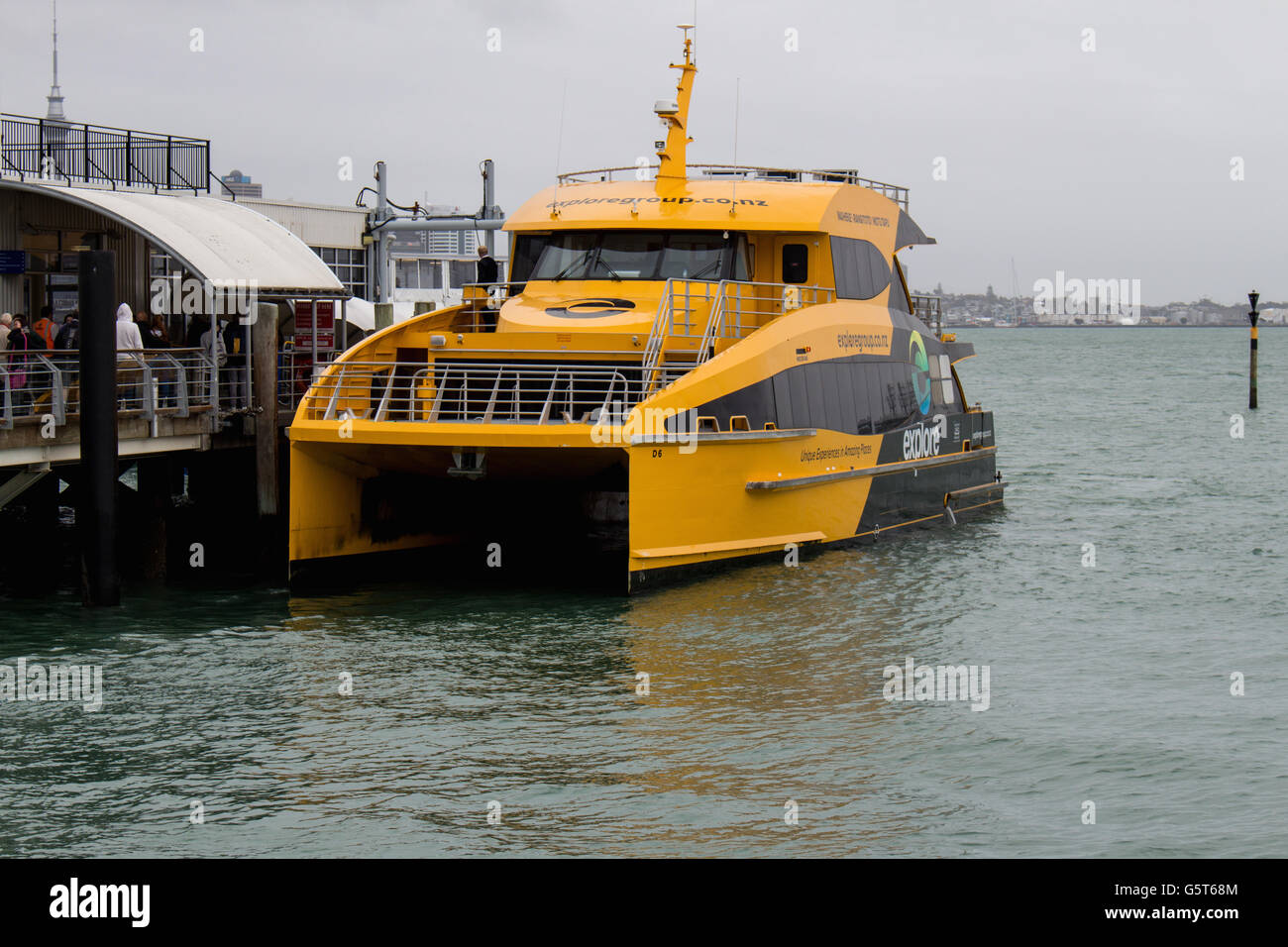 Explore Waiheke Fullers ferry D6 at Devonport Ferry Terminal wharf