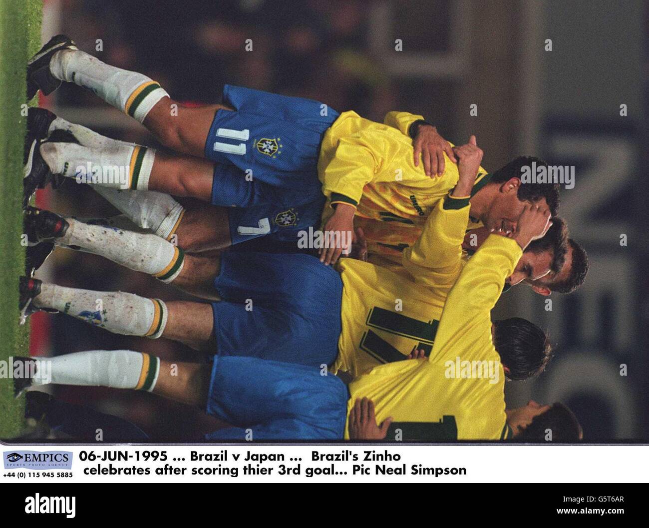 Soccer umbro cup brazil v japan goodison park hi-res stock